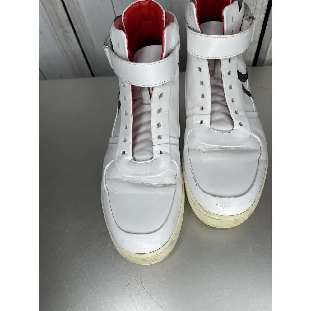 Calvin Klein Sneakers Navin Nappa Logo High Top White Black Size 10.5